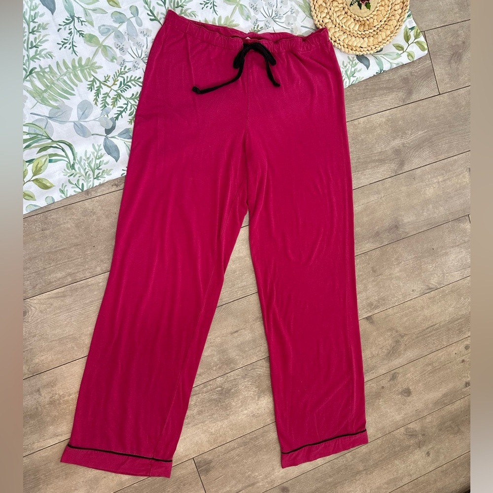 Vintage Nordstrom Women’s Pink Button Down Pajama Set Long Sleeve Size XS SOFT - Picture 8 of 13